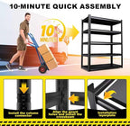 Set of 3 71"H-35"W Garage Shelving-2050LBS 5 Tier Storage Shelves,Adjustable Heavy Duty Metal Shelving Unit and Storage Large Rack,Utility Steel Shelf For Shop Warehouse Industrial Pantry 71"x35"x16" - Image 3
