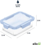 Ello Color Lock 3.4 Cup 10PC, 5 Pack Glass Meal Prep Sets Leak-Proof Glass Food - Image 4