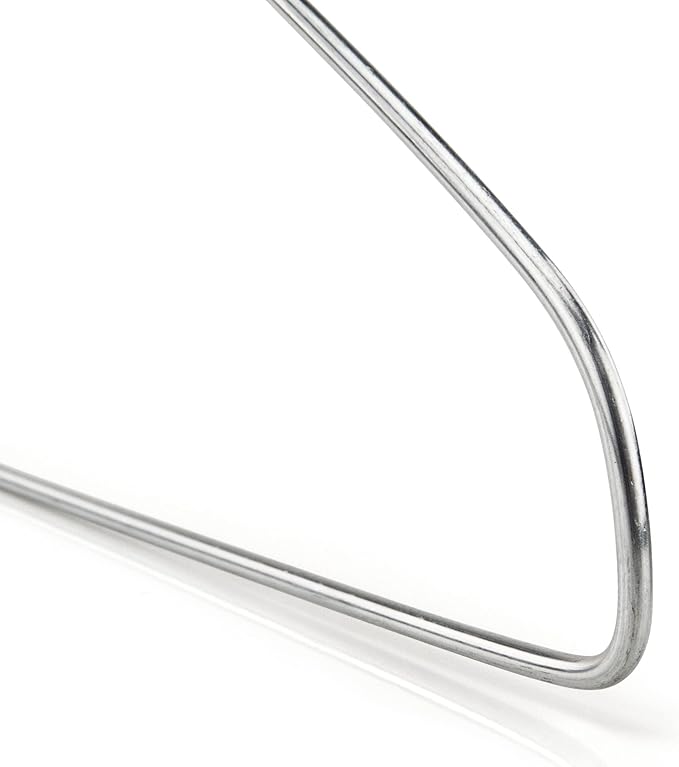 HANGERWORLD Silver Metal Wire Clothes Hangers 16inch 13 Gauge Clothes Garment - Image 5