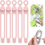 Silicone Cable Organizer Management, Reusable Cable Ties, Cord Holder Charger by MucpadKitchenGadgets