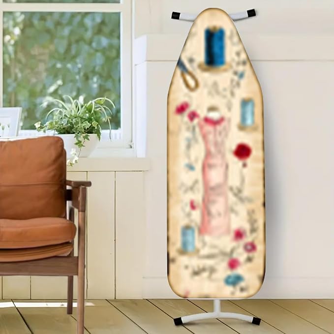 Nuxovilar Vintage Sewing and Floral Pattern Ironing Board Cover, This Cover - Image 2