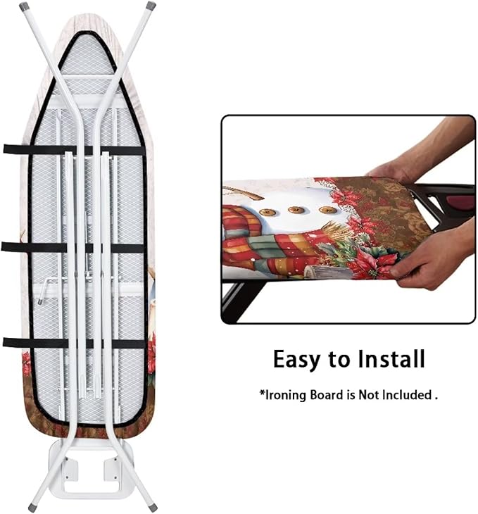 ZDCUSTOM X-Mas Snowman Ironing Board Cover Merry Christmas 52"x13" Iron Board - Image 4