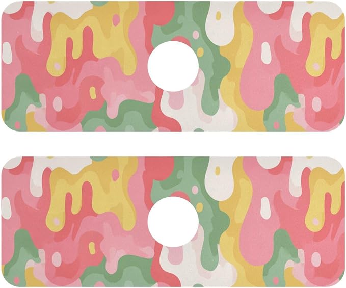 Kitchen Sink Splash Guard 2 PCS 14.7 Inch Sink Faucet Mat Splash Guard by Eyanle