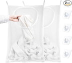 Hanging Laundry Hamper Bag, 2 Pack Over The Door Hanging Laundry Bag, 30 x 20 by Resdenio