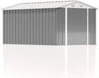 Patiowell 12 x 8 FT Outdoor Storage Shed, Steel Shed Storage House with Design of Lockable Doors, Utility and Tool Storage for Garden, Patio, Backyard, Outside use, Gray - Image 8