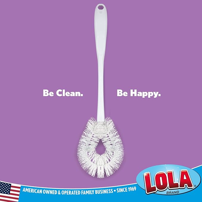 LOLA Toilet Bowl Brush w/Curved Head, 36 Pack, Coated Wire, Durable Poly - Image 5