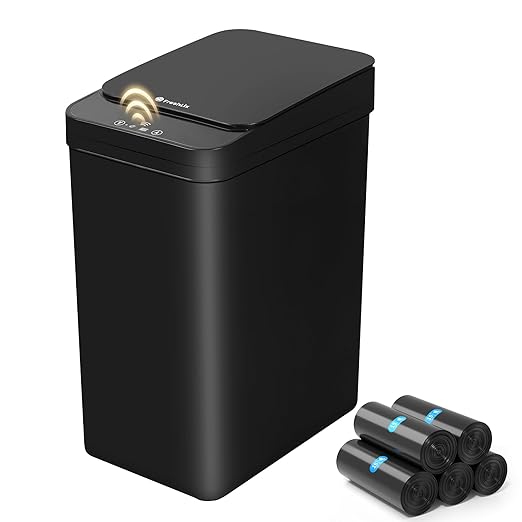 Bathroom Trash Can, 2.6 Gallon Automatic Motion Sensor Touchless Garbage Can by FocusOnDailynecessities