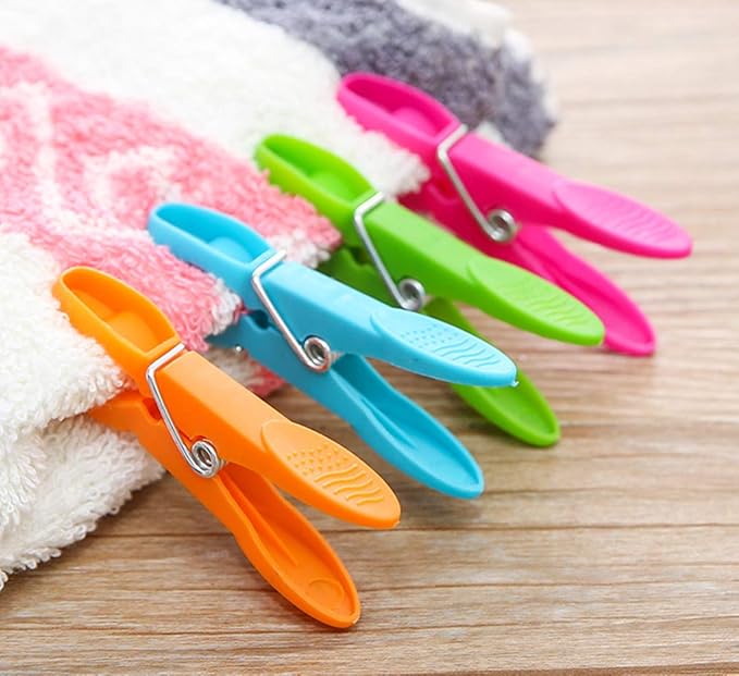 Household Air Drying Clothing Pin Set Colored Spring Clothespins - Image 5