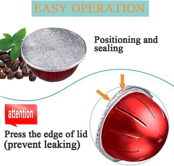 CAPMESSO Aluminum Foils Lids to Reuse Vertuoline Capsules Coffee Pods Compatible - Image 6