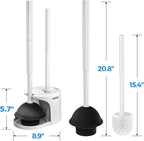 2 in 1 Toilet Brush and Plunger Set, Toilet Bowl Brush Plunger Set, Extended - Image 6
