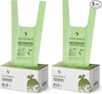 SUPERBIO 1.6 Gallon Handle Tie Compostable Food Scrap Bags, Small Compost Bags by SUPERBIOCOMPOSTABLEBAGS