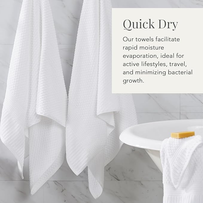NY Loft 100% Cotton 2 Pack Bath Sheet Towel Set | Absorbent Quick-Dry Oversize - Image 3