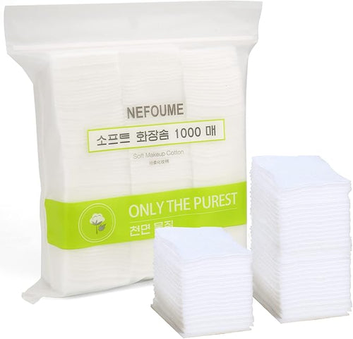 1000 PCS Thin Makeup Facial Cotton Pads, Square Makeup Remover Cotton Pads by Unknown