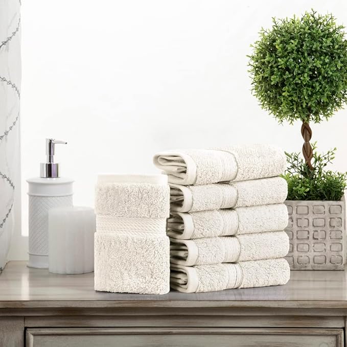 Superior Solid Egyptian Cotton Face Towel Set - Image 2