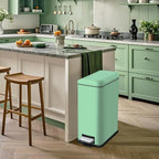 12 Gallon Slim Kitchen Trash Can, Stainless Steel Trash Can - Image 2