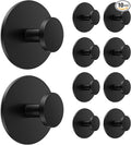 10-Pack Adhesive Wall Hook for Coat and Towel: Extra Sticky 12 LB, Stainless by BUSSDIS