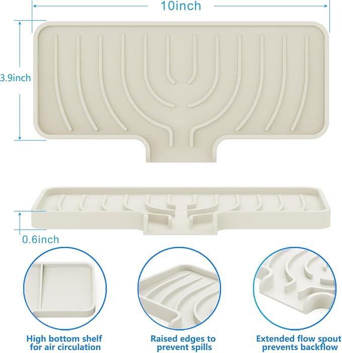 Sponge Holder for Kitchen Sink, Dish Sponge Holder & Soap Tray - Image 2