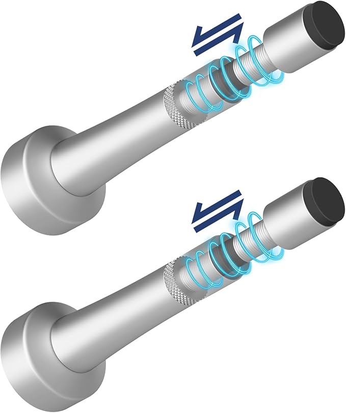 2Pcs Adjustable Door Stopper, 3.07-4.45in Aluminum Door Stoppers by brieieziy