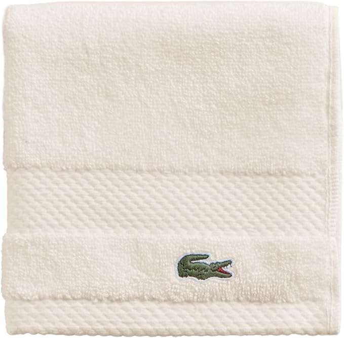 Lacoste Heritage 100% Supima Cotton Wash Cloth, Premium Super Soft Bath Towel by LACOSTE