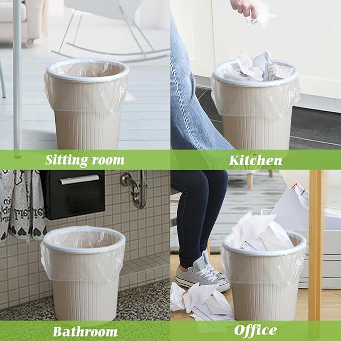 5 Gallon 330 Counts Strong Trash Bags Garbage Bags by Teivio, Bathroom Trash - Image 5