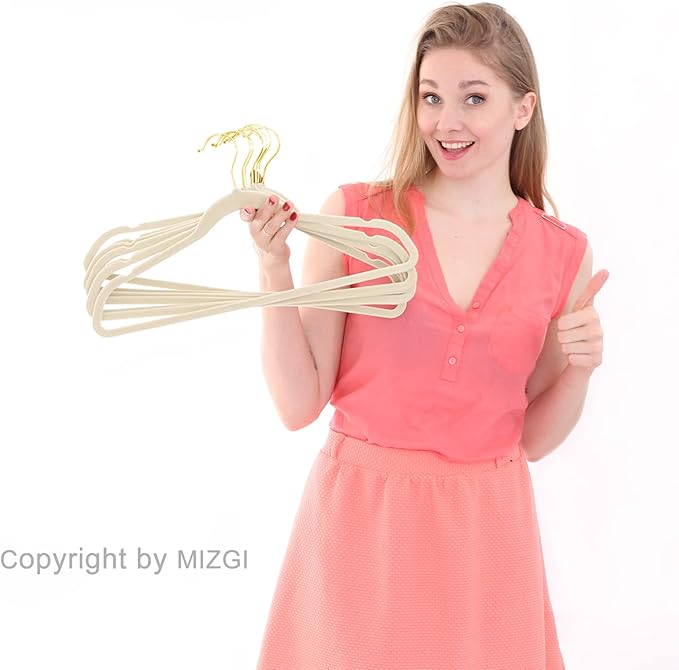 MIZGI Premium Velvet Hangers Pack 50 Pcs Heavyduty - Image 6