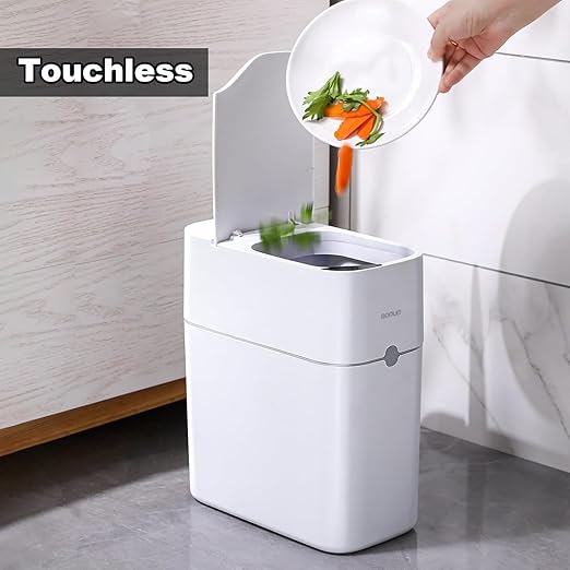 MOPUP Bathroom Trash Can, Automatic Bagging Garbage Can, 3.5 Gallon Slim Smart - Image 5