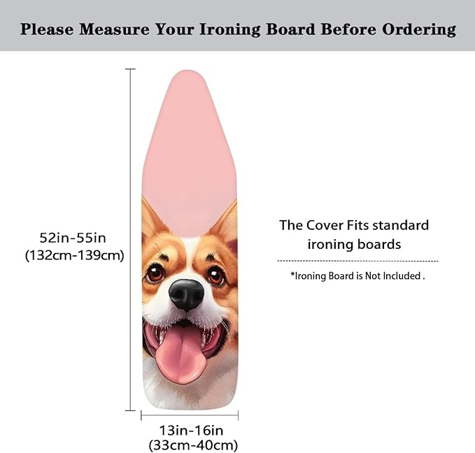 GLENLCWE Cute Corgi Ironing Board Cover Full Size Heavy Duty Iron Pad Cover - Image 4