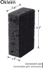 Black Multi Use Scrub Sponges. Made in Europe. 18 Pack, 4.3x2.8x1.4 inches. - Image 4