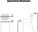 2xhome Patio Dining Chair | Modern Stackable Outdoor Pool Side Chair | Weather Resistant Plastic for Yard, Porch, Balcony, Kitchen, Gray, Single, Set of 1 - Image 3