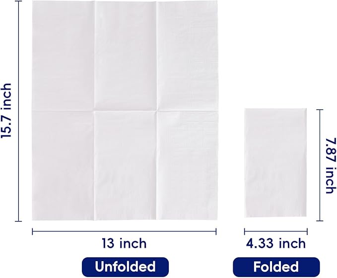 200 Pack Paper Napkins Disposable Guest Towels, Absorbent Paper Hand Towels - Image 7