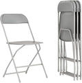 Flash Furniture Hercules Series Plastic Folding Chair - Grey - 4 Pack 650LB Weight Capacity Comfortable Event Chair-Lightweight Folding Chair by FlashFurniture