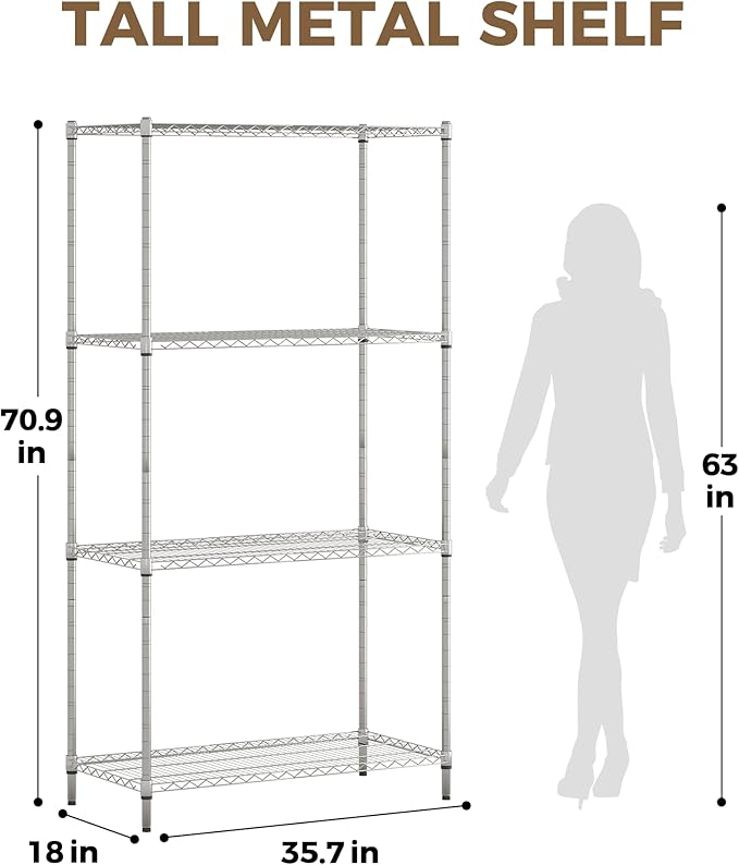 Large Plant Shelf Indoor Plant Stand Outdoor 4 Tier for Plants Heavy Duty 3000lbs Plant Rack Storage Shelves Adjustable Tall Plant Holder for Balcony Garden Patio - Image 4