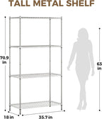 Large Plant Shelf Indoor Plant Stand Outdoor 4 Tier for Plants Heavy Duty 3000lbs Plant Rack Storage Shelves Adjustable Tall Plant Holder for Balcony Garden Patio - Image 4