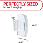 Command Round Cord Clips, Damage-Free Hanging Cable Clips, No Tools Wall Clips - Image 2