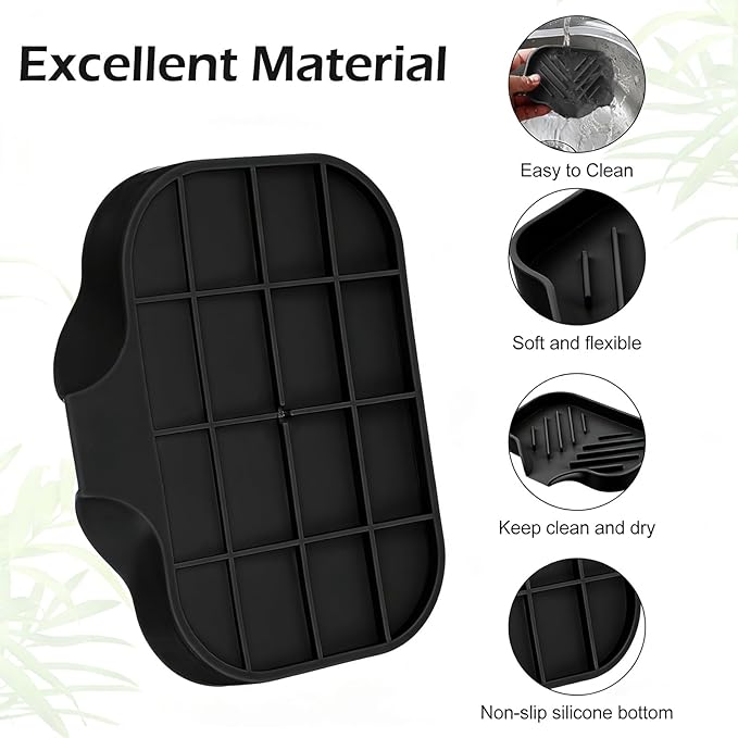 Sponge Holder with Drain Spout, Silicone Soap Dish - Image 4