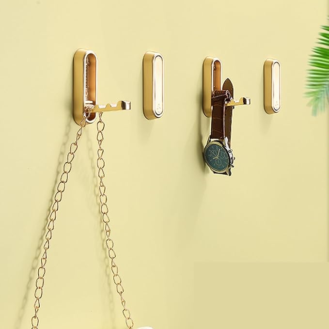6PCS Folding Coat Hooks, Heavy Duty Wall Hooks Made of Zinc Alloy, Foldable - Image 3