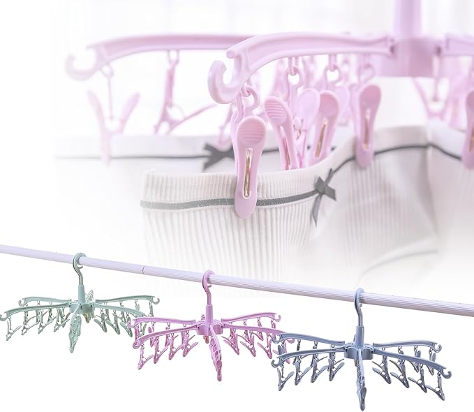 Foldable Drying Rack with 24 Clips - Image 4