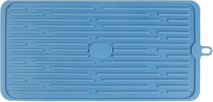 Blue Silicone Dish Drying, Mat Dish Mats by MUYULIN