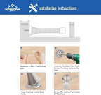 HOMOTEK 2 Pack Telescoping Spring Door Stoppers, Extended from 3-1/8 to 4-1/4 - Image 4