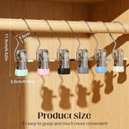 Space-Saving Clothespin Hat Pants Storage Hanging Travel Hook, Stainless Steel - Image 2