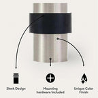 KHTUMEWARE 4 Pack 2-1/2 in Floor Door Stopper, Brushed Satin Nickel Door Stop - Image 3