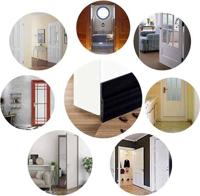 2PC Silicone Door Draft Stopper – 39 inches Door Seal Strip - Image 3