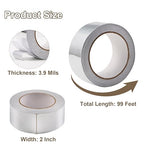 Aluminum Foil Tape 2 Inch x 99Ft Heavy Duty Waterproof High Temperature Sealing - Image 2