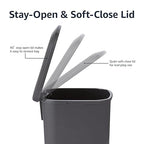 Amazon Basics Compact Plastic Bathroom Trash Can - Image 3