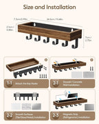 Key Holder Wall Mount Adhesive Magnetic - Image 7