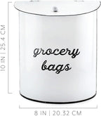 AuldHome Design Rustic Grocery Bag Holder; Wall-Mounted Vintage Enamelware - Image 6