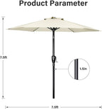 Simple Deluxe 9' Patio Umbrella Outdoor Table Market Yard Umbrella with Push Button Tilt/Crank - Image 2
