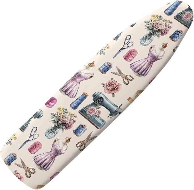 Sprowallow Flowers Ironing Board Cover Standard Size Silicone Coated 15x54 inch by Sprowallow