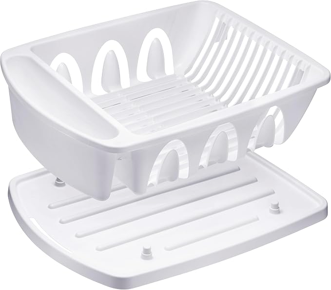 Tribello Sink Dish Drying Rack, Large Heavy Duty Hard Plastic Sink Set - Image 5