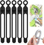 Silicone Cable Organizer Management, Reusable Cable Ties, Cord Holder Charger by MucpadKitchenGadgets